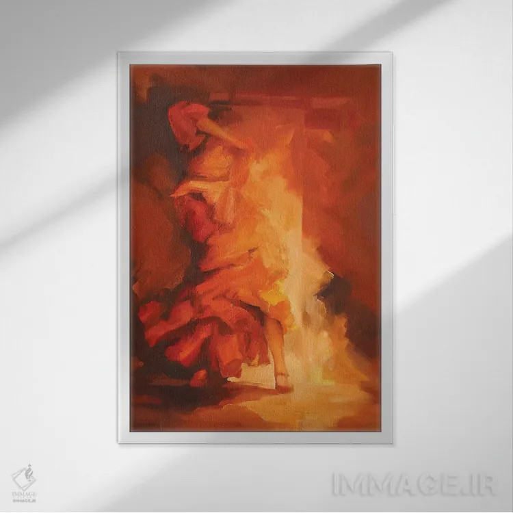 تابلو دکوراتیو تکامل ۱ اثر زیل هوک - نمای قابدار سفید