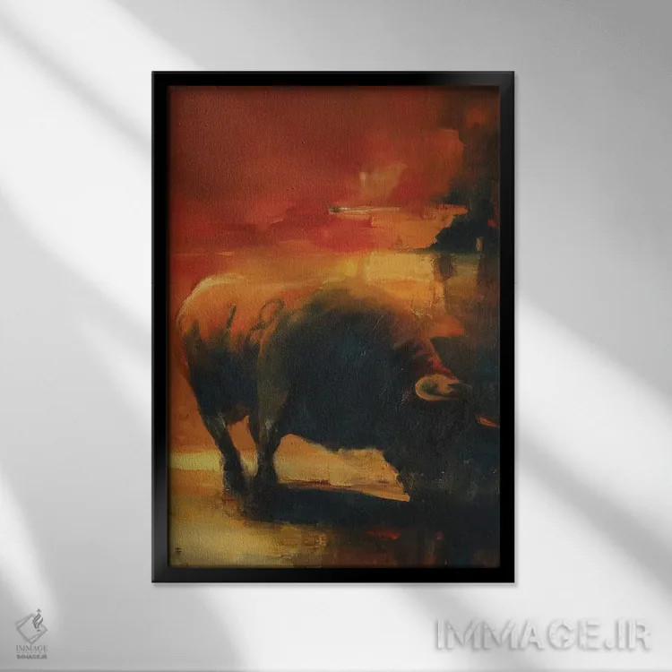 تابلو دکوراتیو فقط ۱۸ اثر زیل هوک - نمای قابدار مشکی