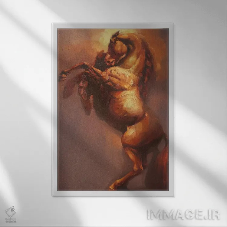تابلو دکوراتیو نقطه اتکا ۴ اثر زیل هوک - نمای قابدار سفید