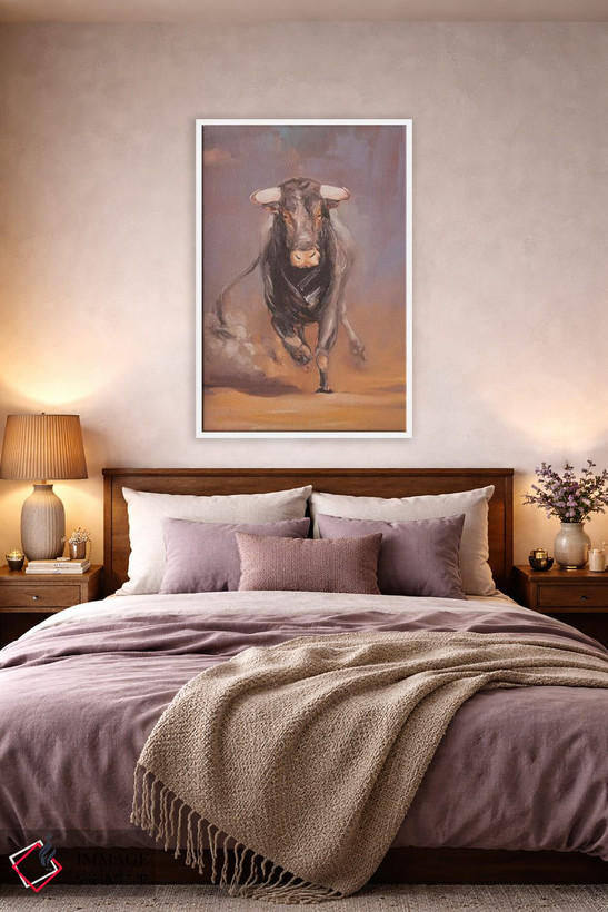 تابلو دکوراتیو گاو نر شجاع IX اثر زیل هوک - D4W