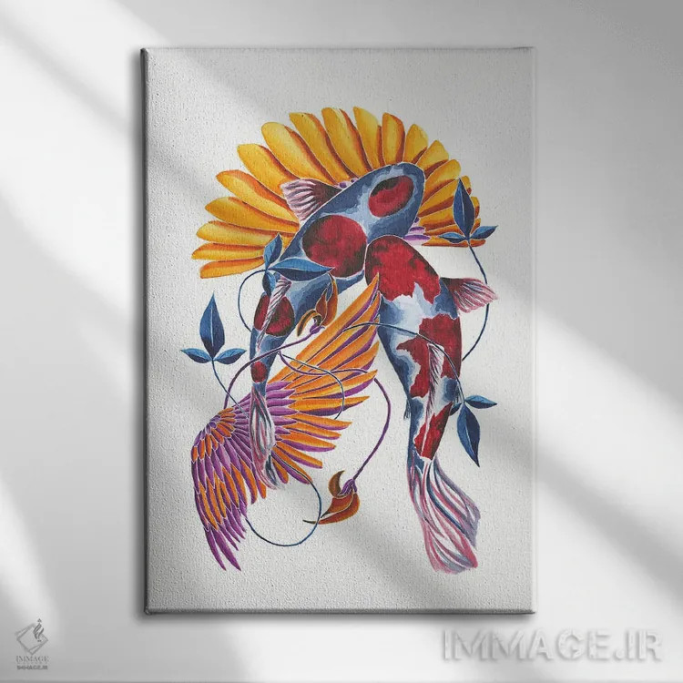 تابلو دکوراتیو هرج ومرج ساختاریافته ۵ اثر بابزی - نمای روبهرو روی دیوار