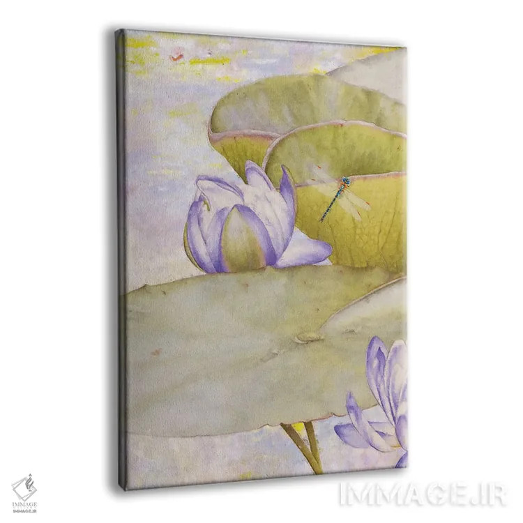 تابلو دکوراتیو نیلوفر جادویی یک اثر استیو هونزیکر - نمای پرسپکتیو محصول