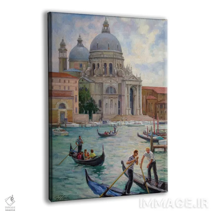 تابلو دکوراتیو Grand Canal Venice,لا سالوته، کانال بزرگ ونیز اثر سرگوی زلنکو - نمای پرسپکتیو محصول