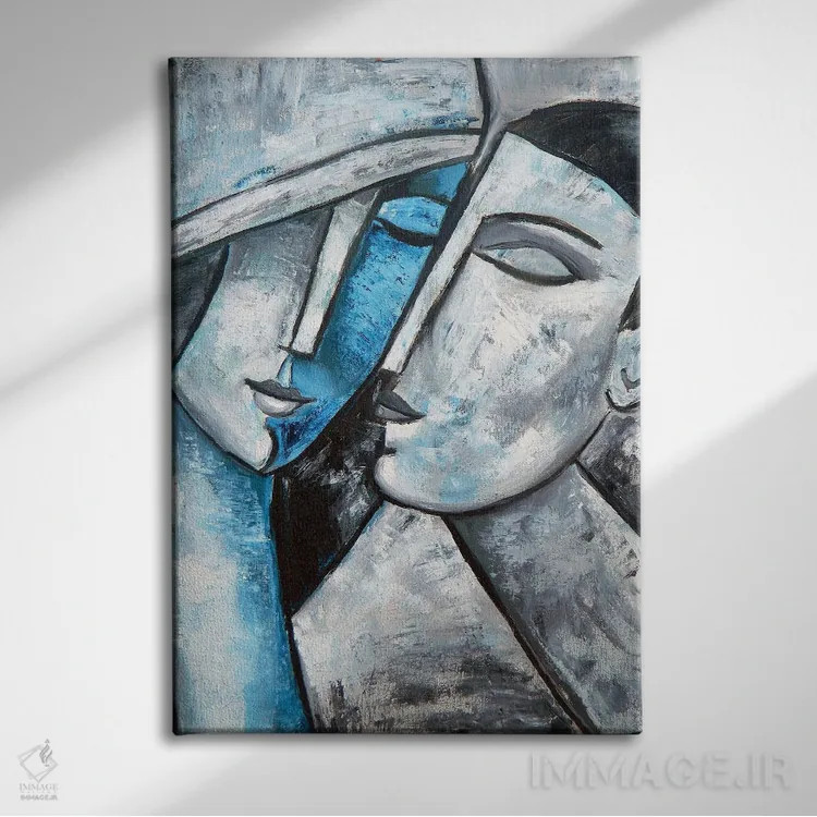 تابلو کلاسیک لمس مهربانانه اثر زولو آرت - نمای روبهرو روی دیوار