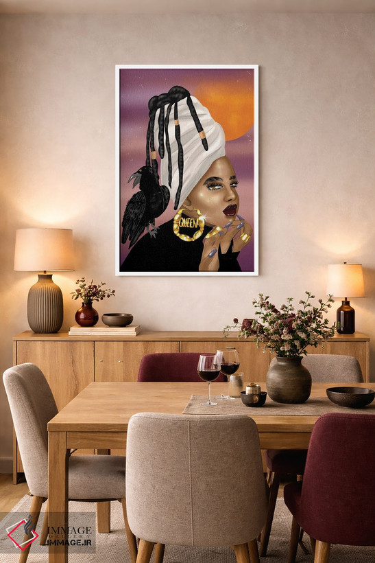 تابلو دکوراتیو ملکه کلاغ سیاه اثر زولا آرتس - D6W