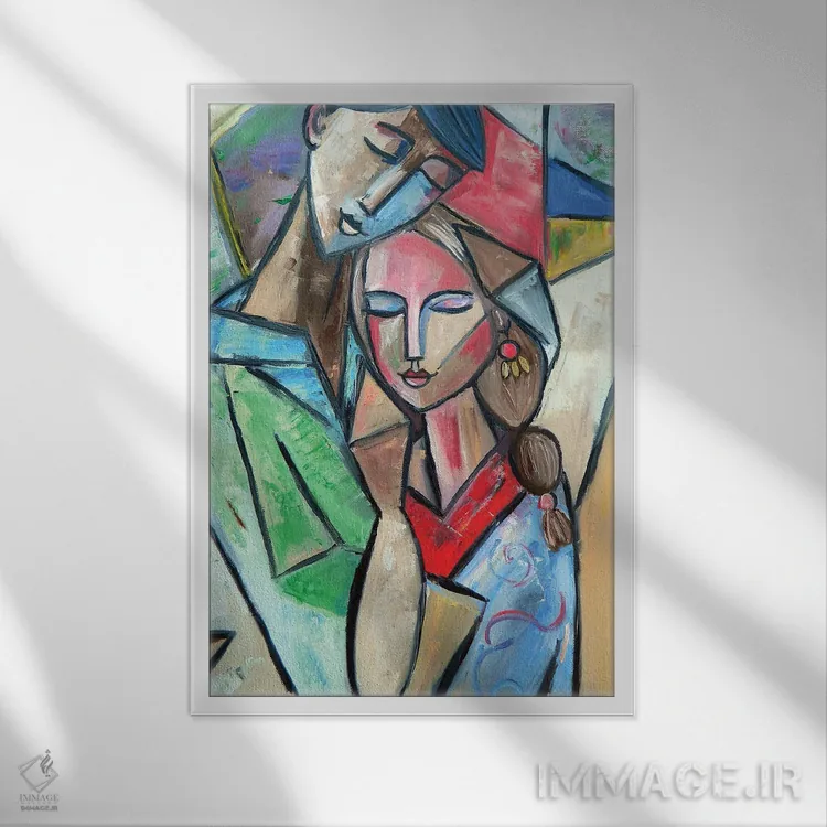 تابلو کلاسیک با هم اثر زولو آرت - نمای قابدار سفید