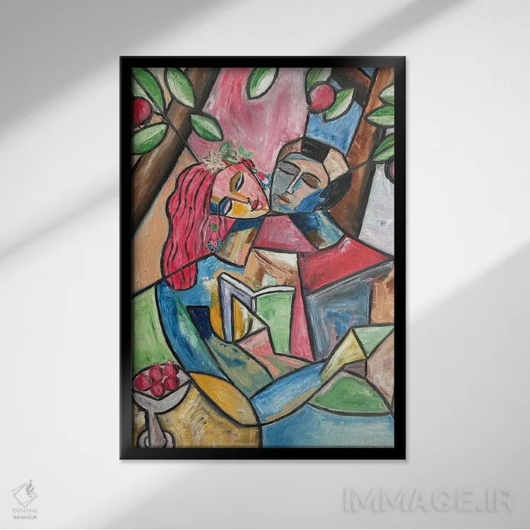 تابلو کلاسیک راز عشق اثر زولو آرت - نمای قابدار مشکی