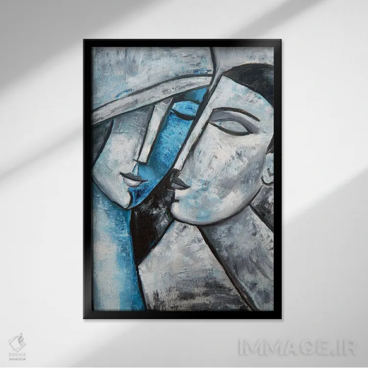 تابلو کلاسیک لمس مهربانانه اثر زولو آرت - نمای قابدار مشکی