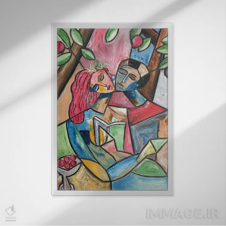 تابلو کلاسیک راز عشق اثر زولو آرت - نمای قابدار سفید