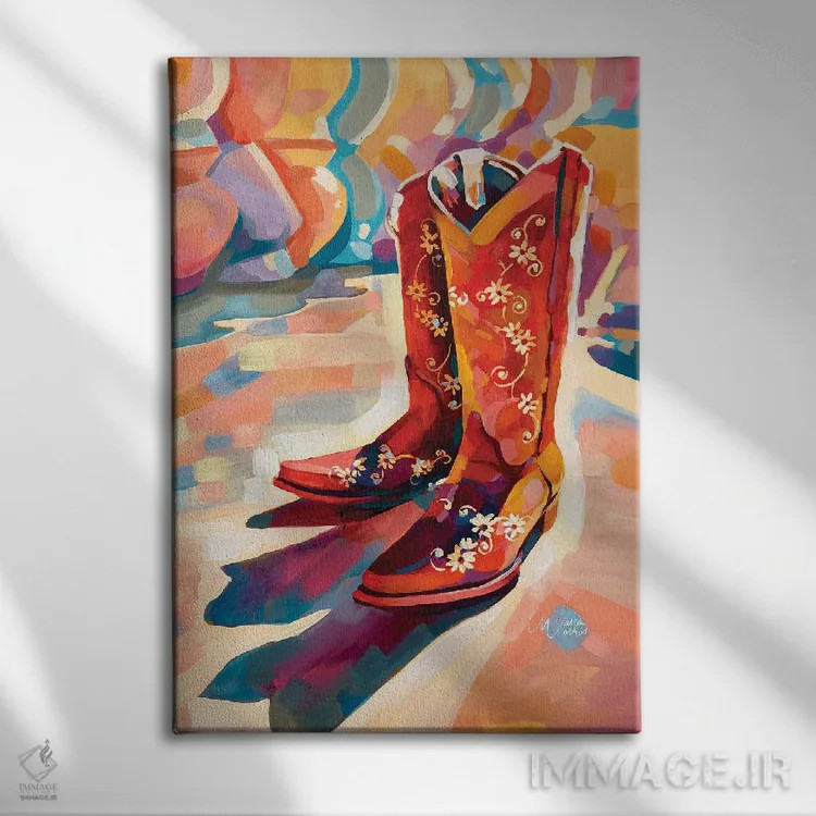 تابلو دکوراتیو آدم سلطه جو اثر ماریا موریس - نمای روبهرو روی دیوار