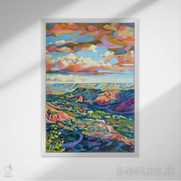 تابلو دکوراتیو دره پالو دورو II اثر ماریا موریس - نمای قابدار سفید
