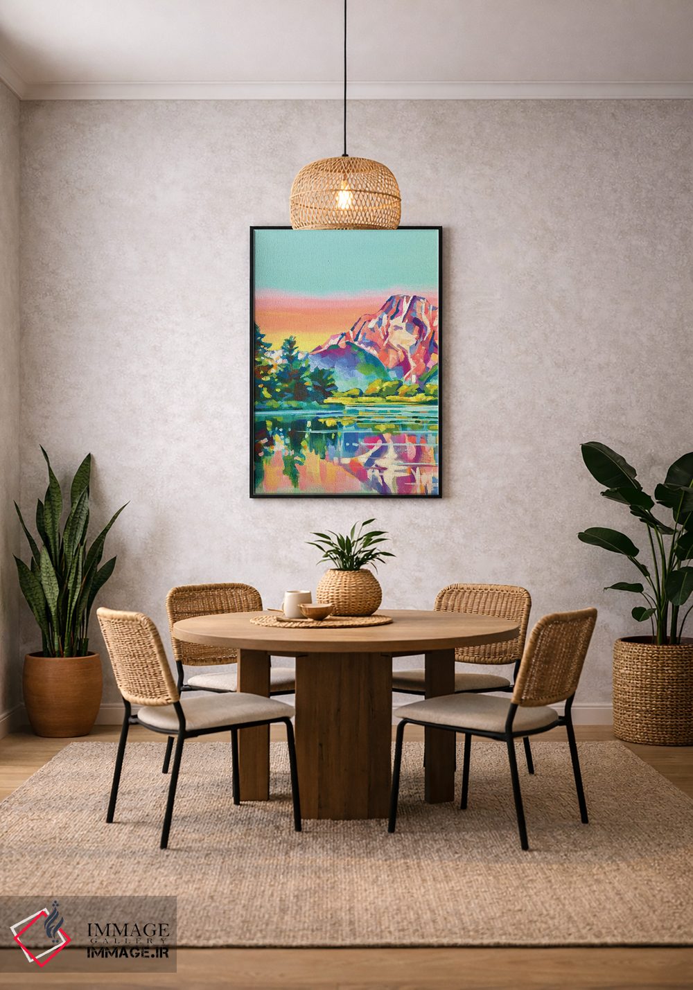 تابلو دکوراتیو کوه های تتون در بهار اثر ماریا موریس - D6B
