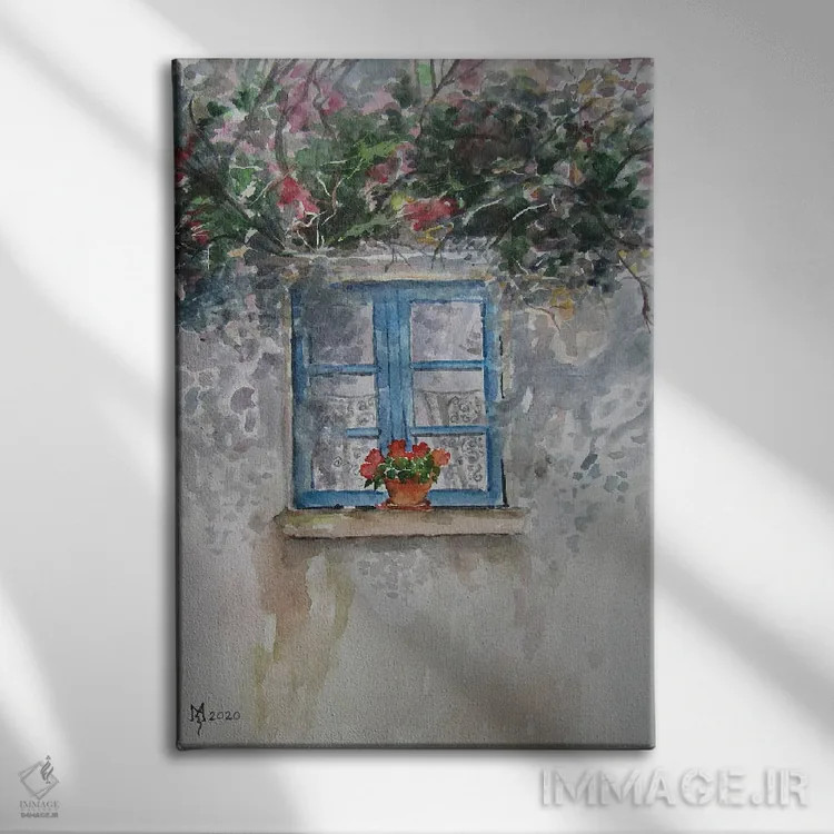 تابلو دکوراتیو پنجره ۲ اثر زوران میهایلوویچ موزا - نمای روبهرو روی دیوار
