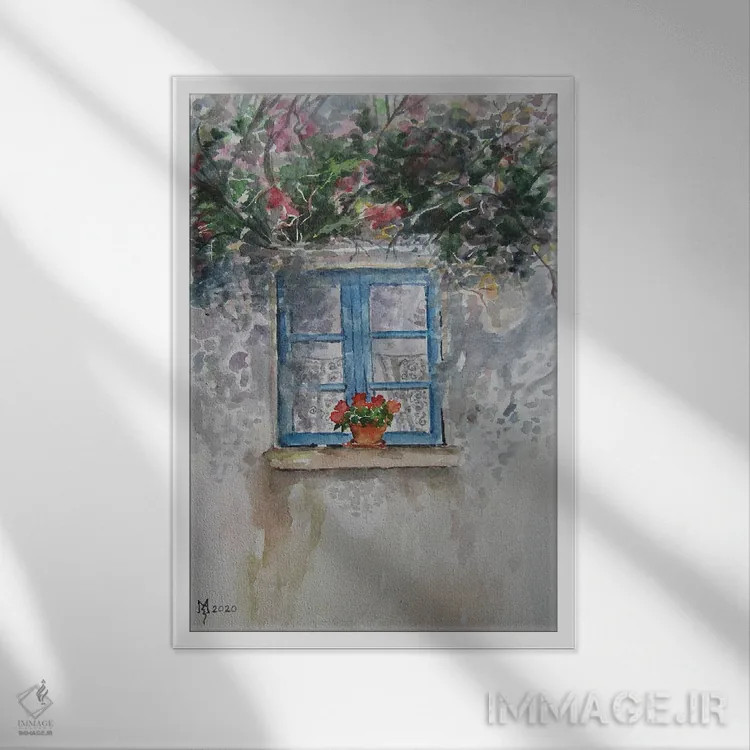 تابلو دکوراتیو پنجره ۲ اثر زوران میهایلوویچ موزا - نمای قابدار سفید