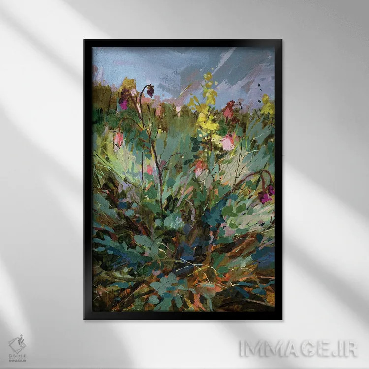 تابلو دکوراتیو صفحه چوبی در این لحظه اثر جنیفر ال موهر - نمای قابدار مشکی