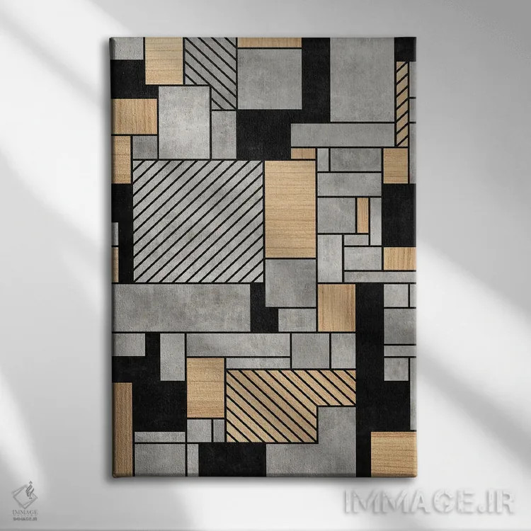 تابلو انتزاعی الگوی تصادفی اثر زولتان رتکو - نمای روبهرو روی دیوار