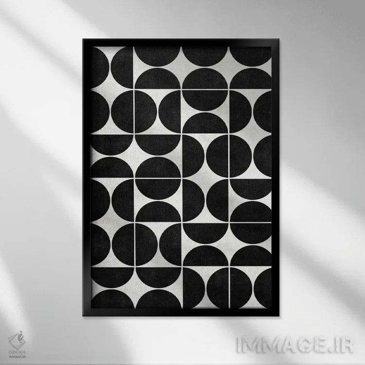 تابلو مدرن الگوی مدرن میان قرنی شماره ۳ اثر زولتان رتکو - نمای قابدار مشکی