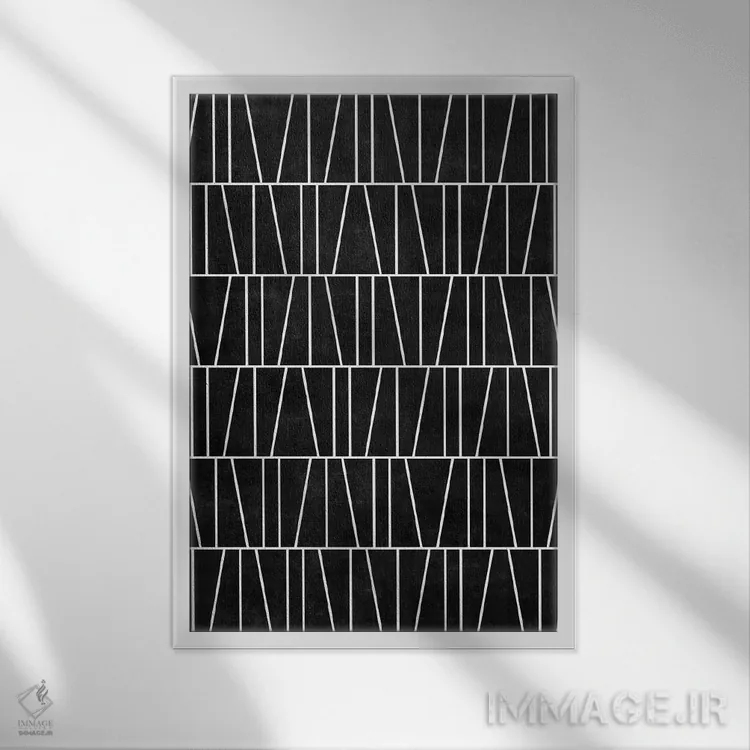 تابلو مدرن الگوی مدرن میان قرنی شماره ۵ اثر زولتان رتکو - نمای قابدار سفید