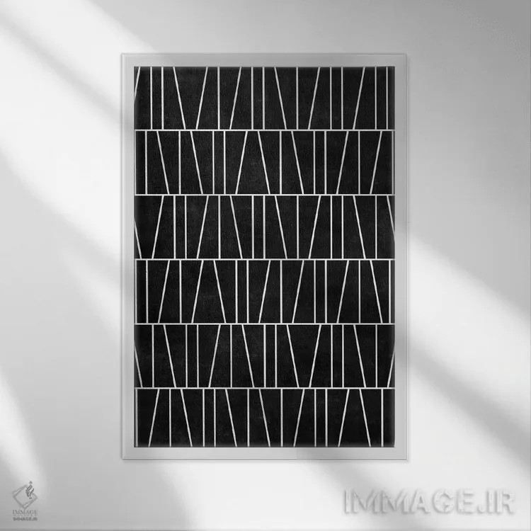 تابلو مدرن الگوی مدرن میان قرنی شماره ۵ اثر زولتان رتکو - نمای قابدار سفید