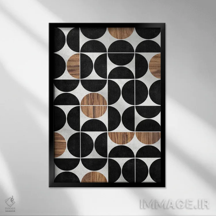تابلو مدرن الگوی مدرن میان قرنی شماره ۱ اثر زولتان رتکو - نمای قابدار مشکی
