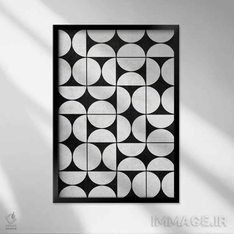 تابلو مدرن الگوی مدرن میان قرنی شماره ۲ اثر زولتان رتکو - نمای قابدار مشکی