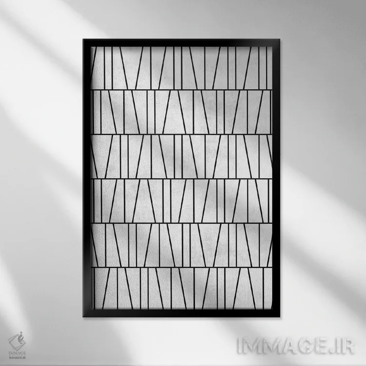 تابلو مدرن الگوی مدرن میان قرنی شماره ۶ اثر زولتان رتکو - نمای قابدار مشکی