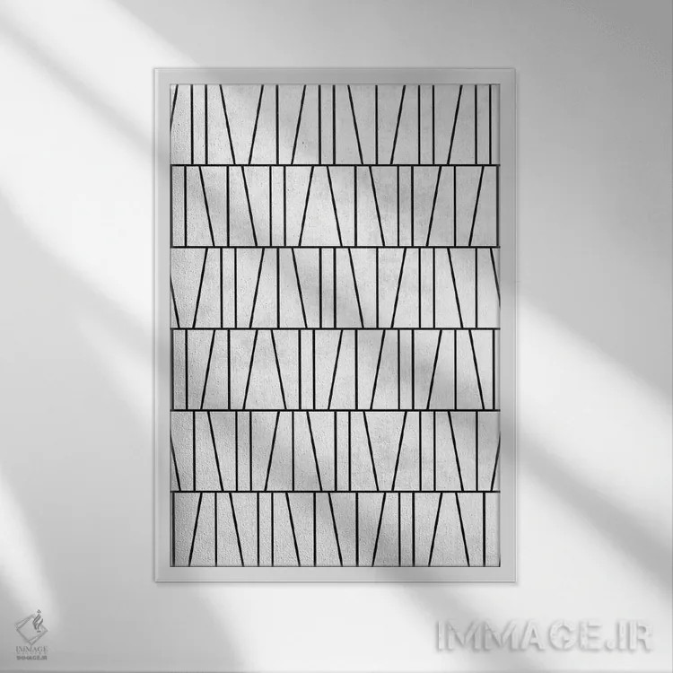تابلو مدرن الگوی مدرن میان قرنی شماره ۶ اثر زولتان رتکو - نمای قابدار سفید