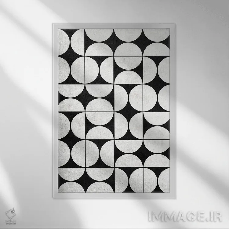 تابلو مدرن الگوی مدرن میان قرنی شماره ۲ اثر زولتان رتکو - نمای قابدار سفید