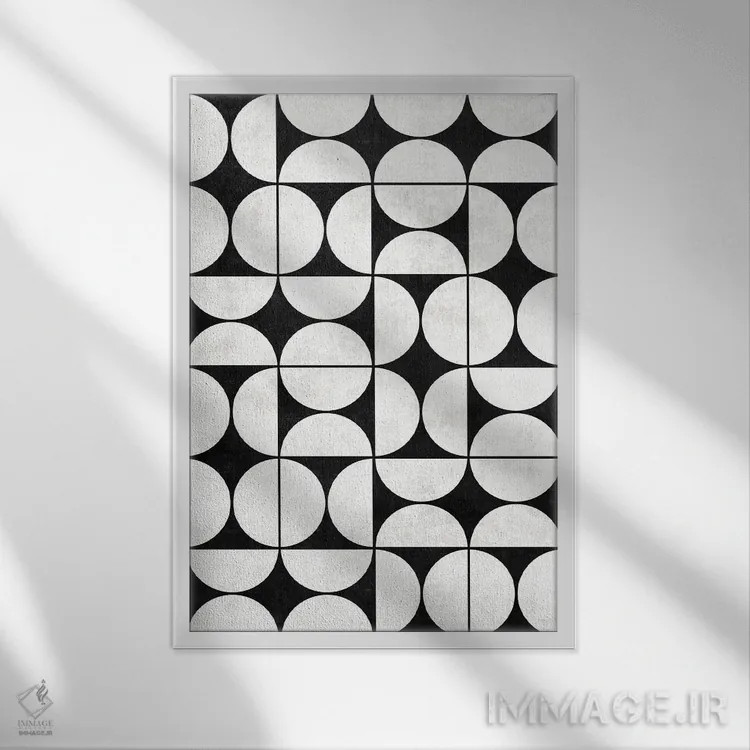 تابلو مدرن الگوی مدرن میان قرنی شماره ۲ اثر زولتان رتکو - نمای قابدار سفید