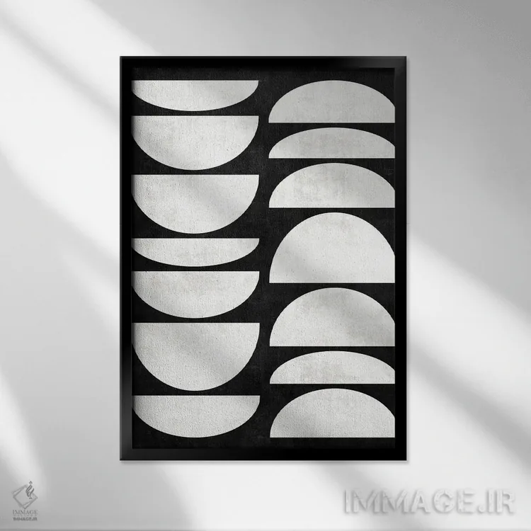 تابلو مدرن الگوی مدرن میان قرنی شماره ۸ اثر زولتان رتکو - نمای قابدار مشکی