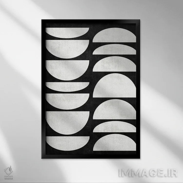 تابلو مدرن الگوی مدرن میان قرنی شماره ۸ اثر زولتان رتکو - نمای قابدار مشکی