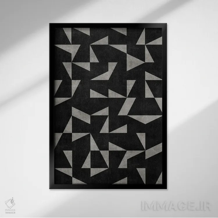 تابلو مدرن الگوی مدرن میان قرنی شماره ۱۲ اثر زولتان رتکو - نمای قابدار مشکی