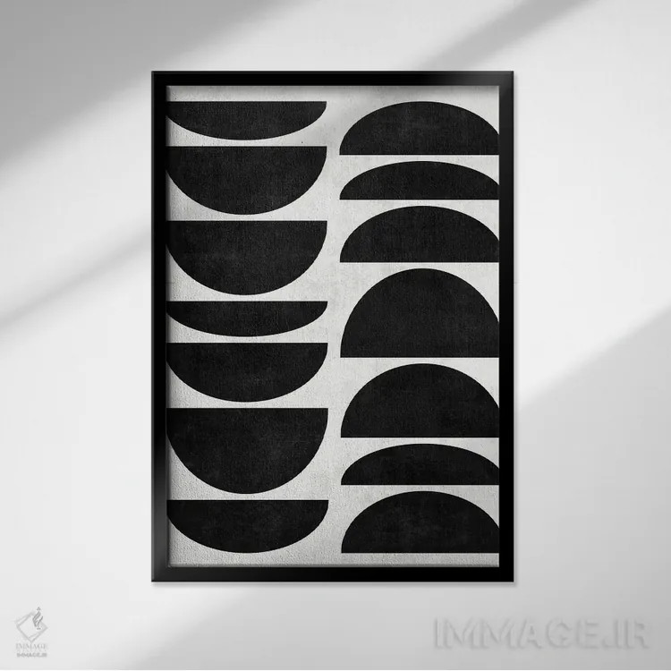 تابلو مدرن الگوی مدرن میان قرنی شماره ۹ اثر زولتان رتکو - نمای قابدار مشکی