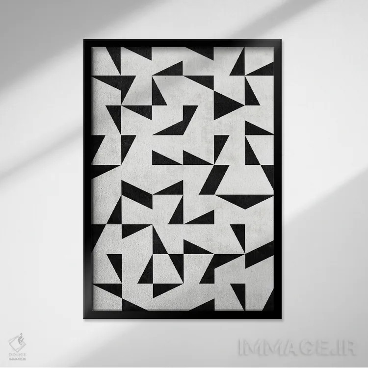 تابلو مدرن الگوی مدرن میان قرنی شماره ۱۱ اثر زولتان رتکو - نمای قابدار مشکی