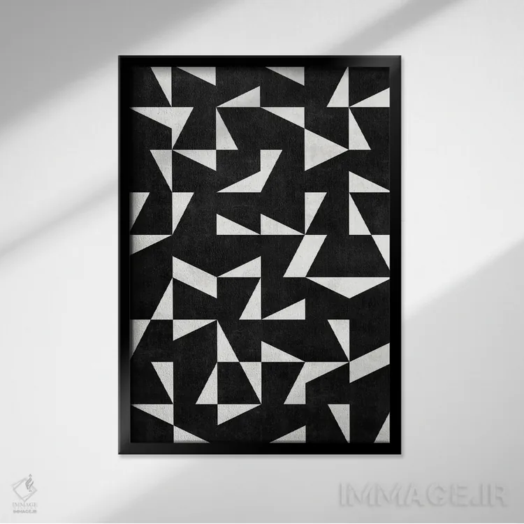تابلو مدرن الگوی مدرن میان قرنی شماره ۱۰ اثر زولتان رتکو - نمای قابدار مشکی