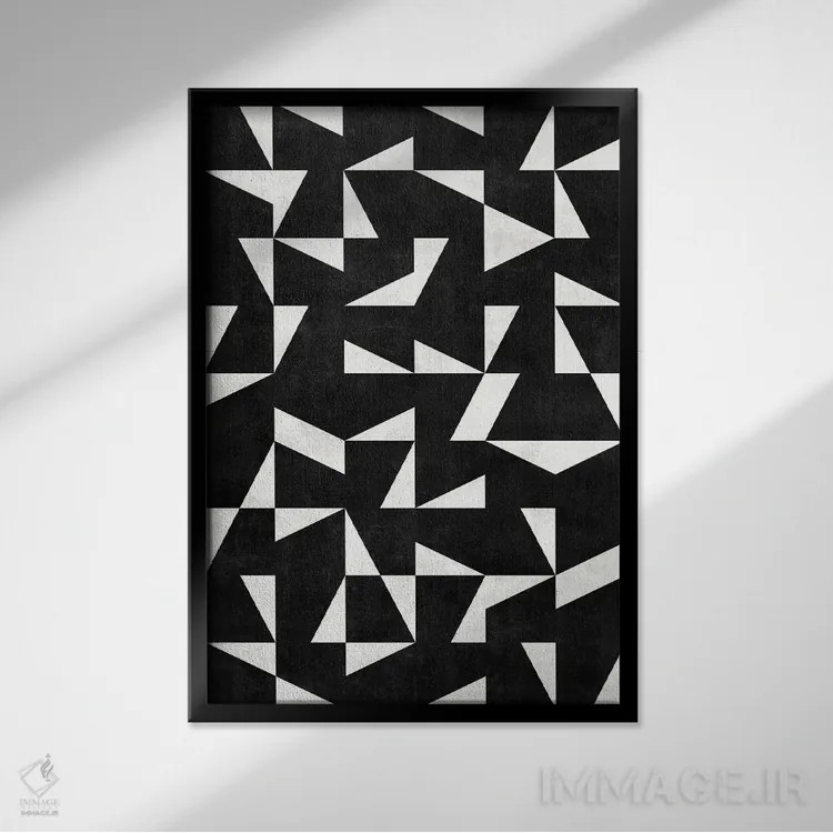 تابلو مدرن الگوی مدرن میان قرنی شماره ۱۰ اثر زولتان رتکو - نمای قابدار مشکی