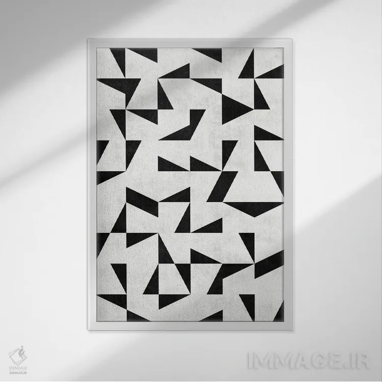 تابلو مدرن الگوی مدرن میان قرنی شماره ۱۱ اثر زولتان رتکو - نمای قابدار سفید