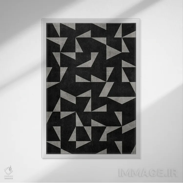 تابلو مدرن الگوی مدرن میان قرنی شماره ۱۲ اثر زولتان رتکو - نمای قابدار سفید