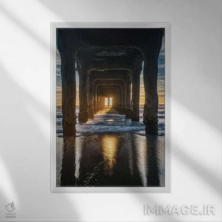 تابلو دکوراتیو پرتو خوش آمدگویی نور اثر زویی شوماخر - نمای قابدار سفید