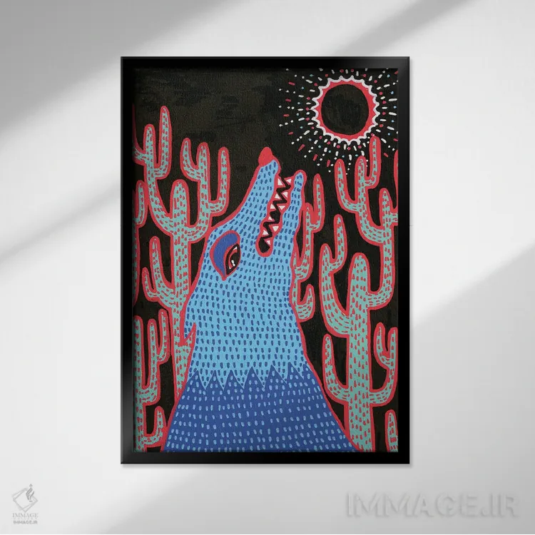 تابلو دکوراتیو ماه کامل اثر زسالـتو - نمای قابدار مشکی