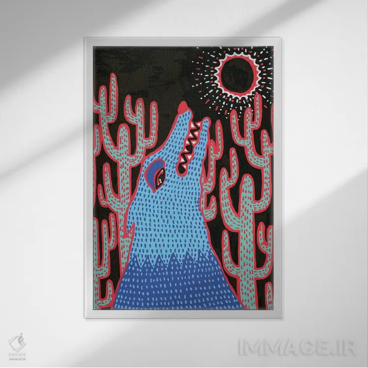 تابلو دکوراتیو ماه کامل اثر زسالـتو - نمای قابدار سفید