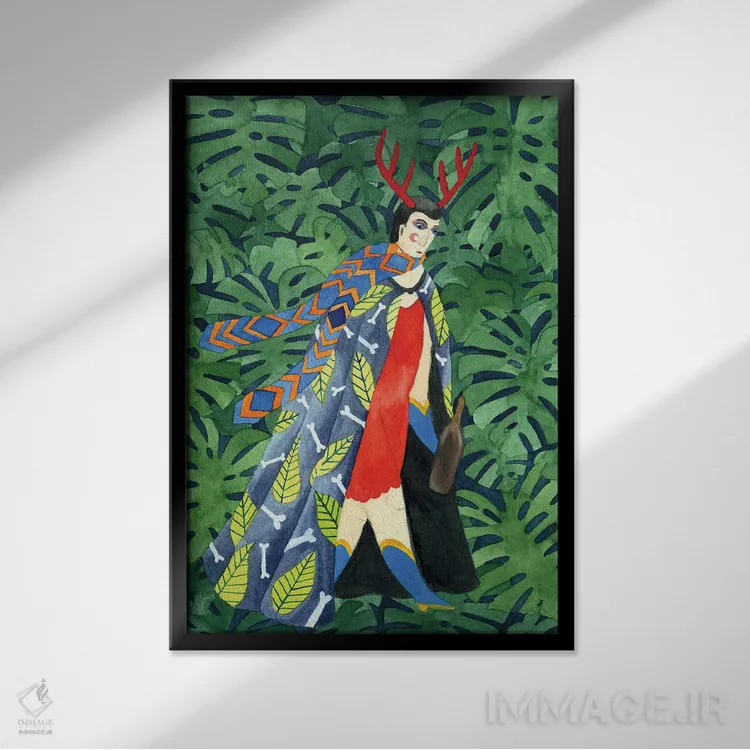 تابلو دکوراتیو شاهزاده گلخانه اثر زسالـتو - نمای قابدار مشکی