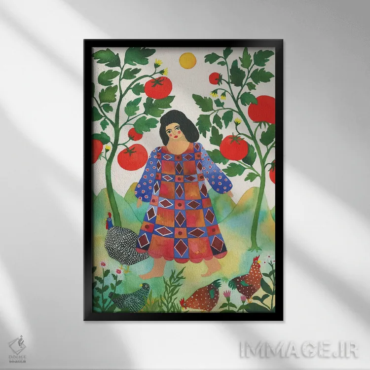 تابلو دکوراتیو سادا اثر زسالـتو - نمای قابدار مشکی