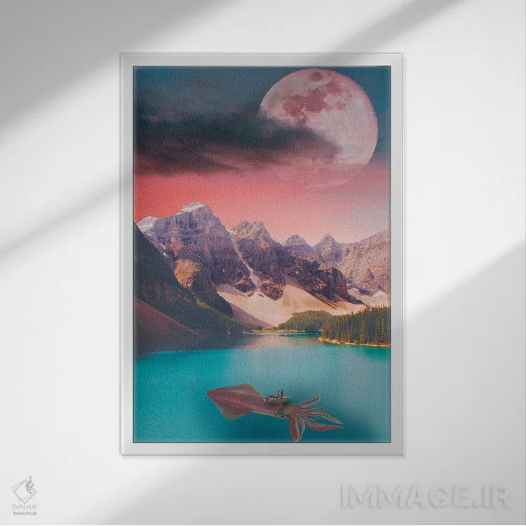 تابلو دکوراتیو در اعماق اثر زوزی دیزاینز - نمای قابدار سفید