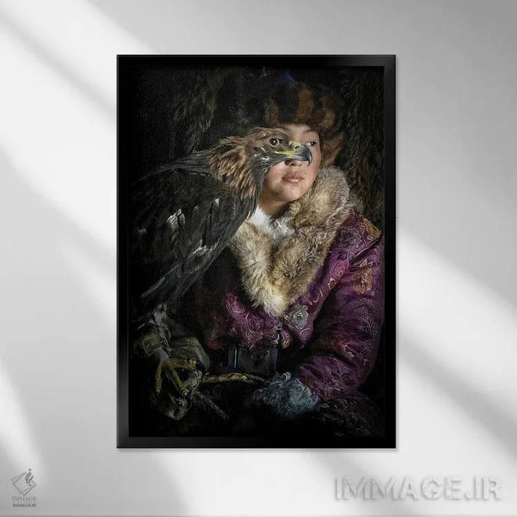 تابلو دکوراتیو دوشیزه زمانبول اثر زی یار لین - نمای قابدار مشکی