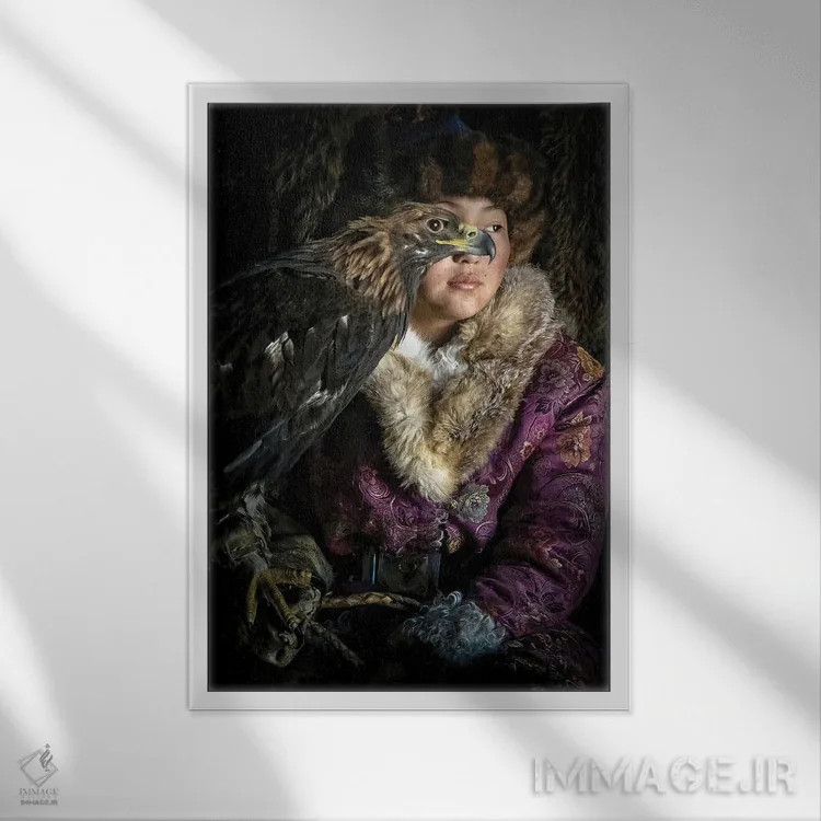 تابلو دکوراتیو دوشیزه زمانبول اثر زی یار لین - نمای قابدار سفید