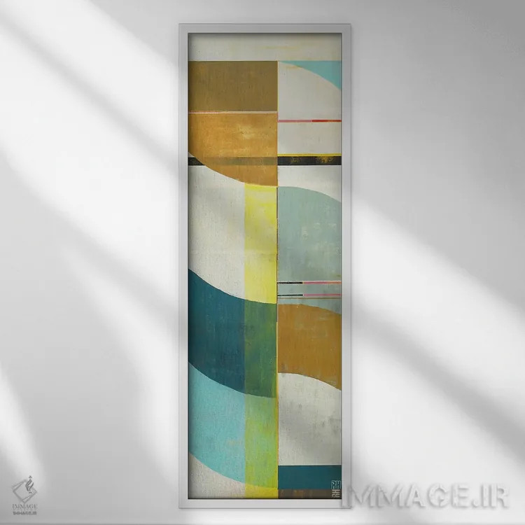 تابلو دکوراتیو دایره در دایره تازه اثر رونالد هانتر - نمای قابدار سفید