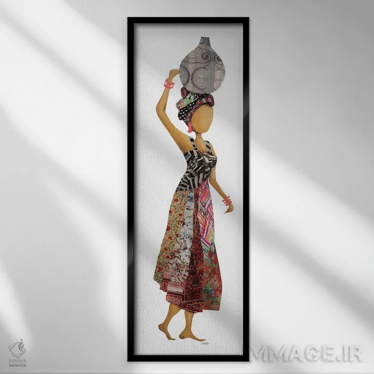 تابلو دکوراتیو زن سفالگر ژوزا I اثر جینا ریتر - نمای قابدار مشکی
