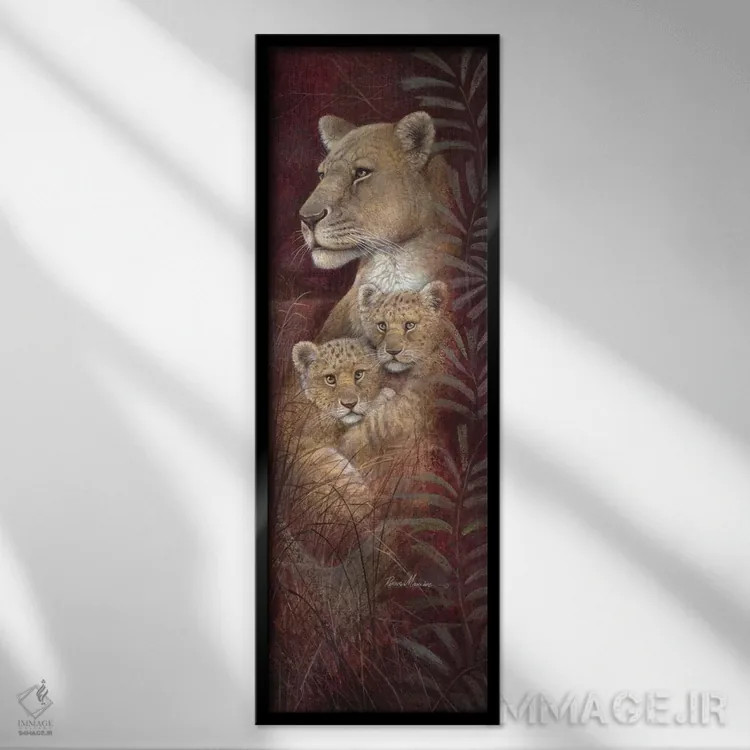 تابلو دکوراتیو دوقلوهای سرنگتی اثر روئن منینگ - نمای قابدار مشکی
