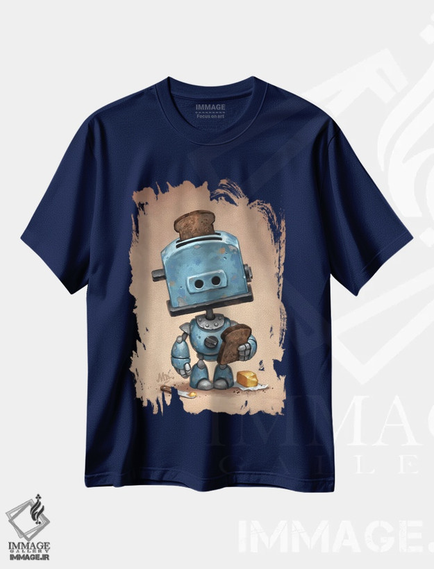 تیشرت سرمه ای طرح فانتزی ,آفرین اثر مت دیکسون